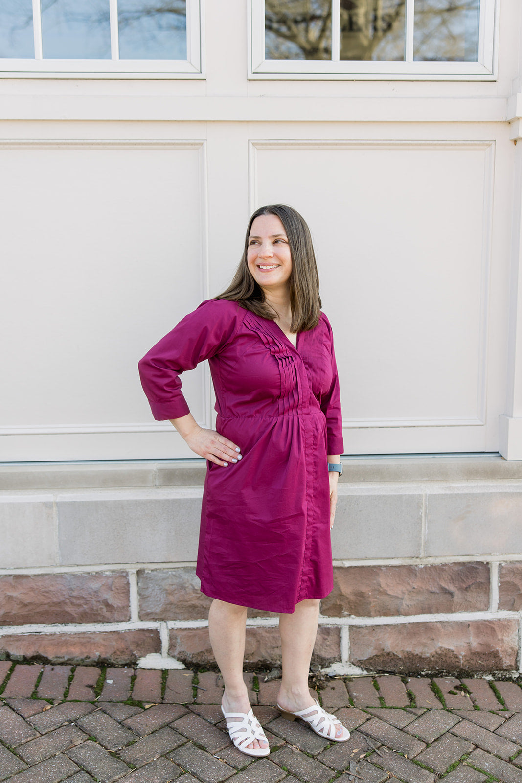 Tux Pleat Mini Dress