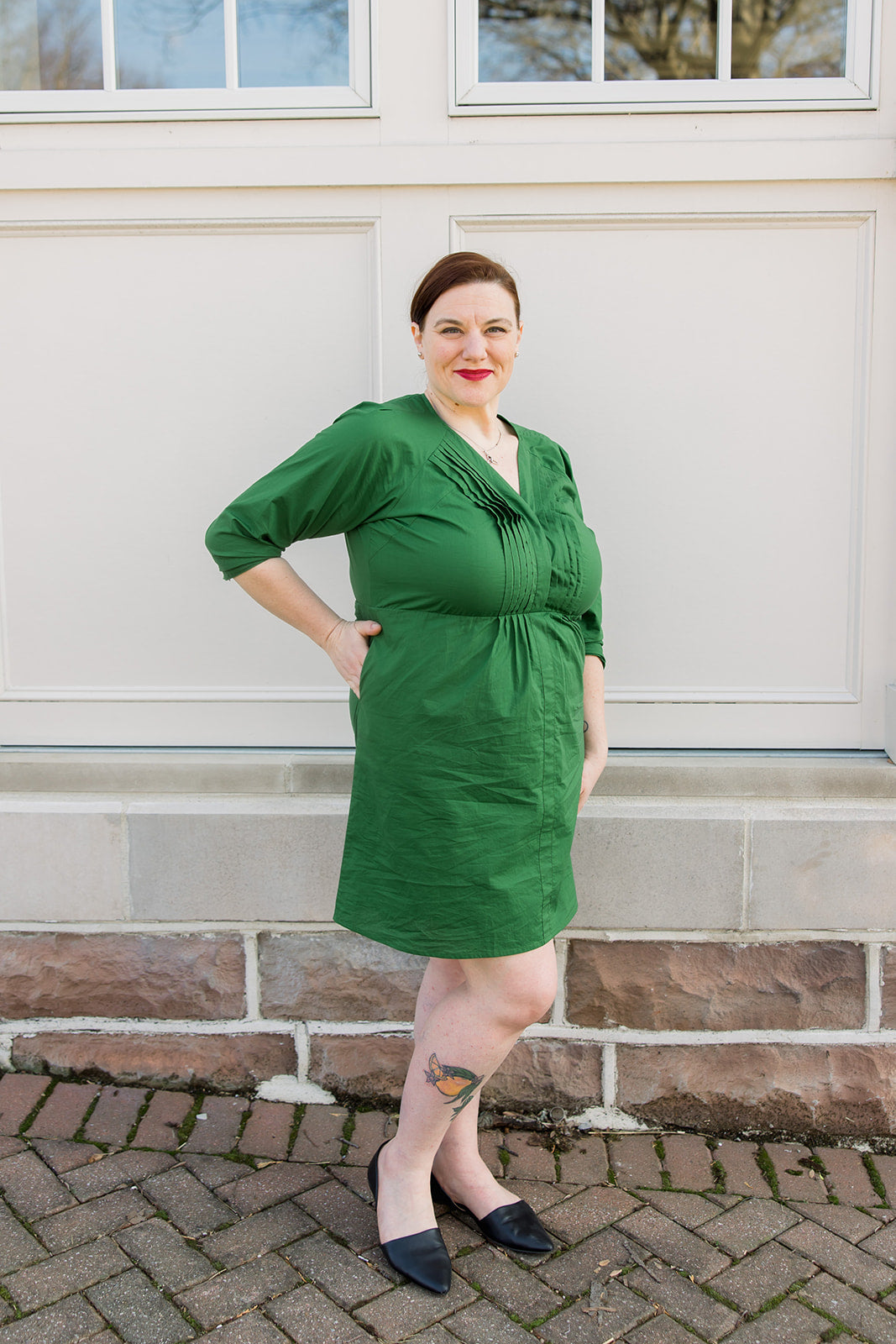 Tux Pleat Mini Dress