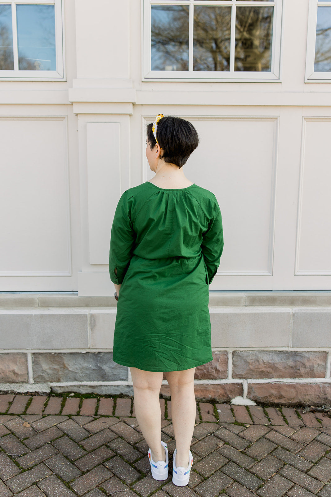 Tux Pleat Mini Dress