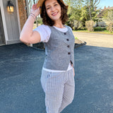 Chambray Button-Front Vest
