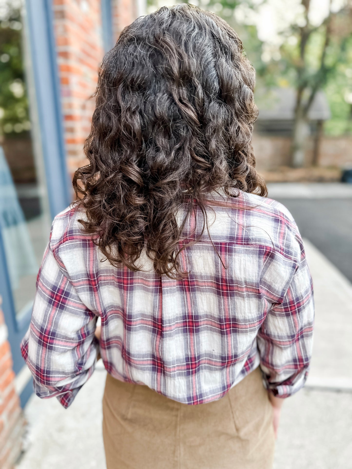 Plaid Button-Up Shirt