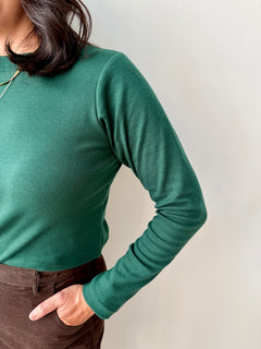 Long Sleeve Low Mock Top