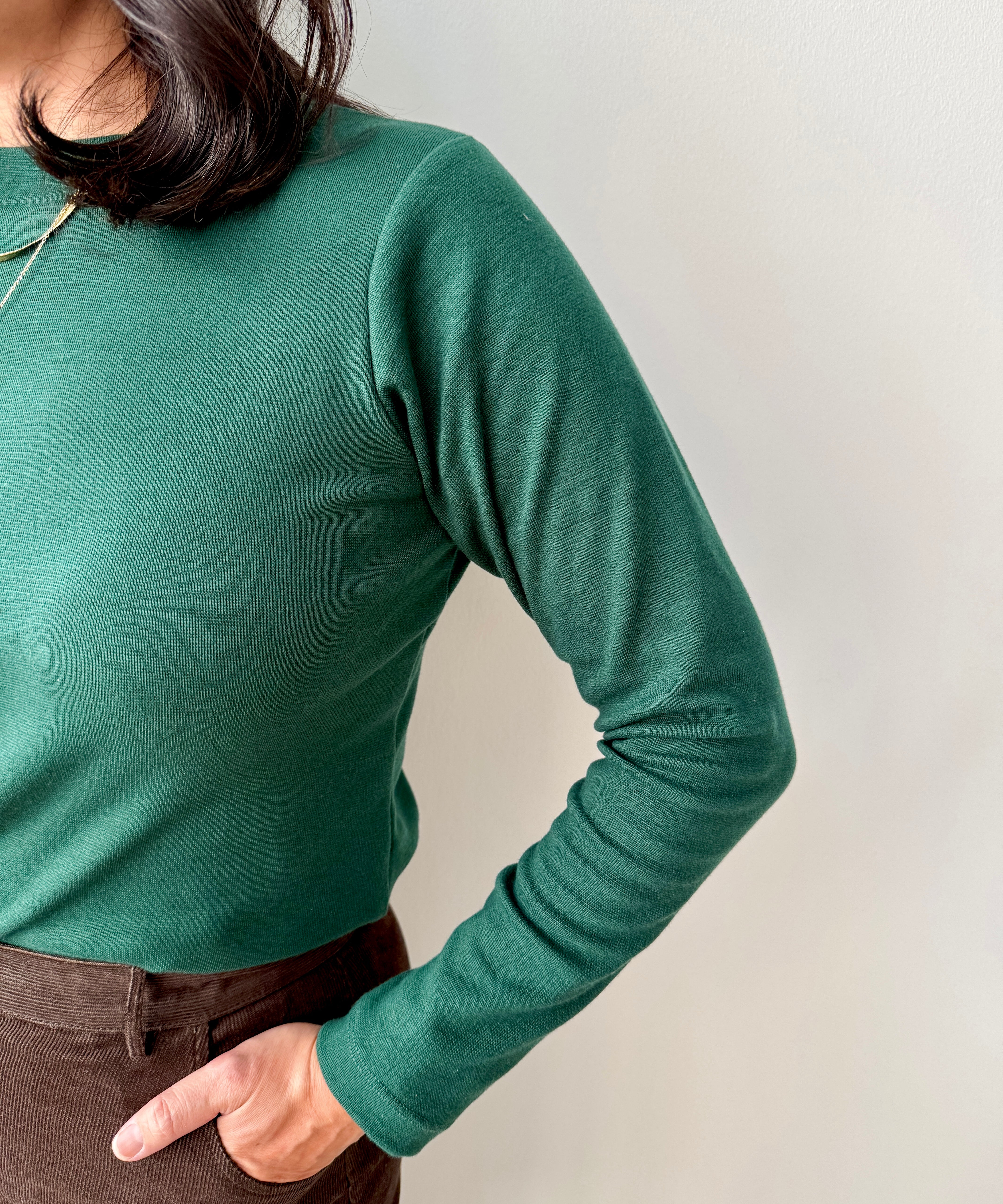 Long Sleeve Low Mock Top