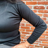 Long Sleeve Low Mock Top