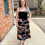 Spaghetti Strap Mixed Media Dress