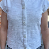 Sleeveless Cotton-Blend Cardigan Sweater