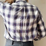 Plaid Button-Up Shirt