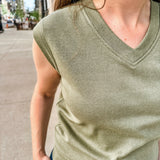 sleeveless knit vest top