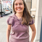 Knit Ribbed Cap Sleeve Top