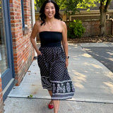 Mixed Media Strapless Dress