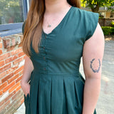 Jewel Button-Front Midi Dress