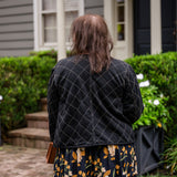 Quilted Jacket - Black French Terry