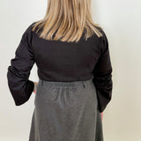 A-Line Button Front Skirt
