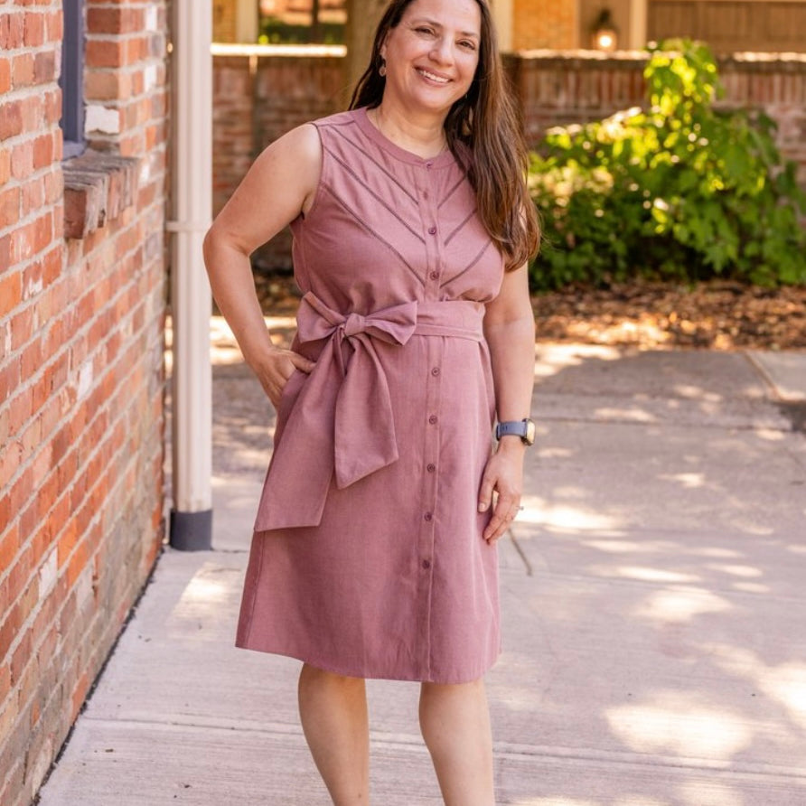 Sleeveless Shirt Dress