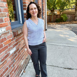 Fleece Vest black and white