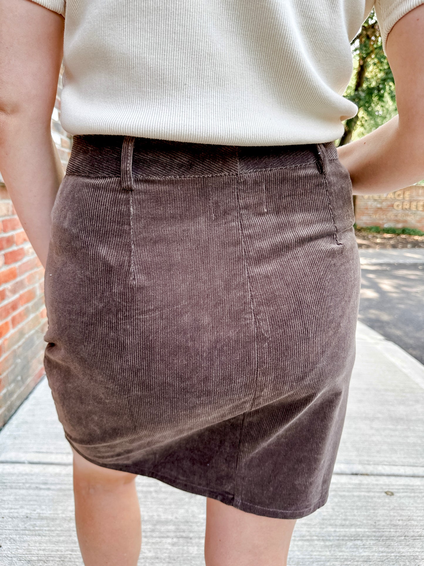 Corduroy Mini Skirt