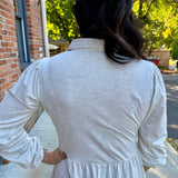 Tiered Knit Shirt Dress