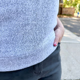 Fleece Vest black and white