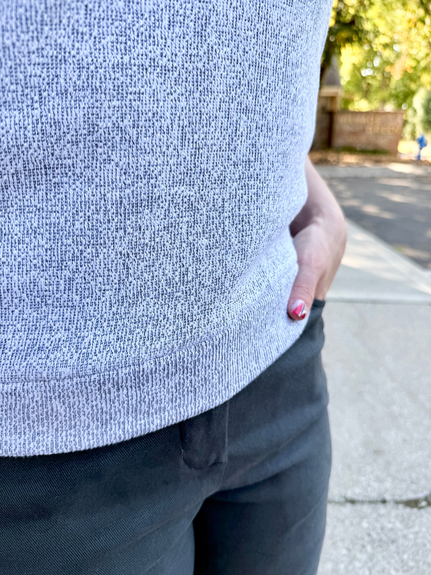 Fleece Vest black and white