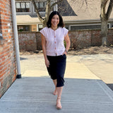 Sleeveless Cotton-Blend Cardigan Sweater