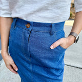 Denim Mid-Length Skirt