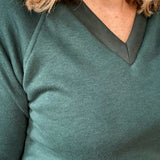 V-Neck Fleece Top