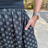 Mixed Media Strapless Dress