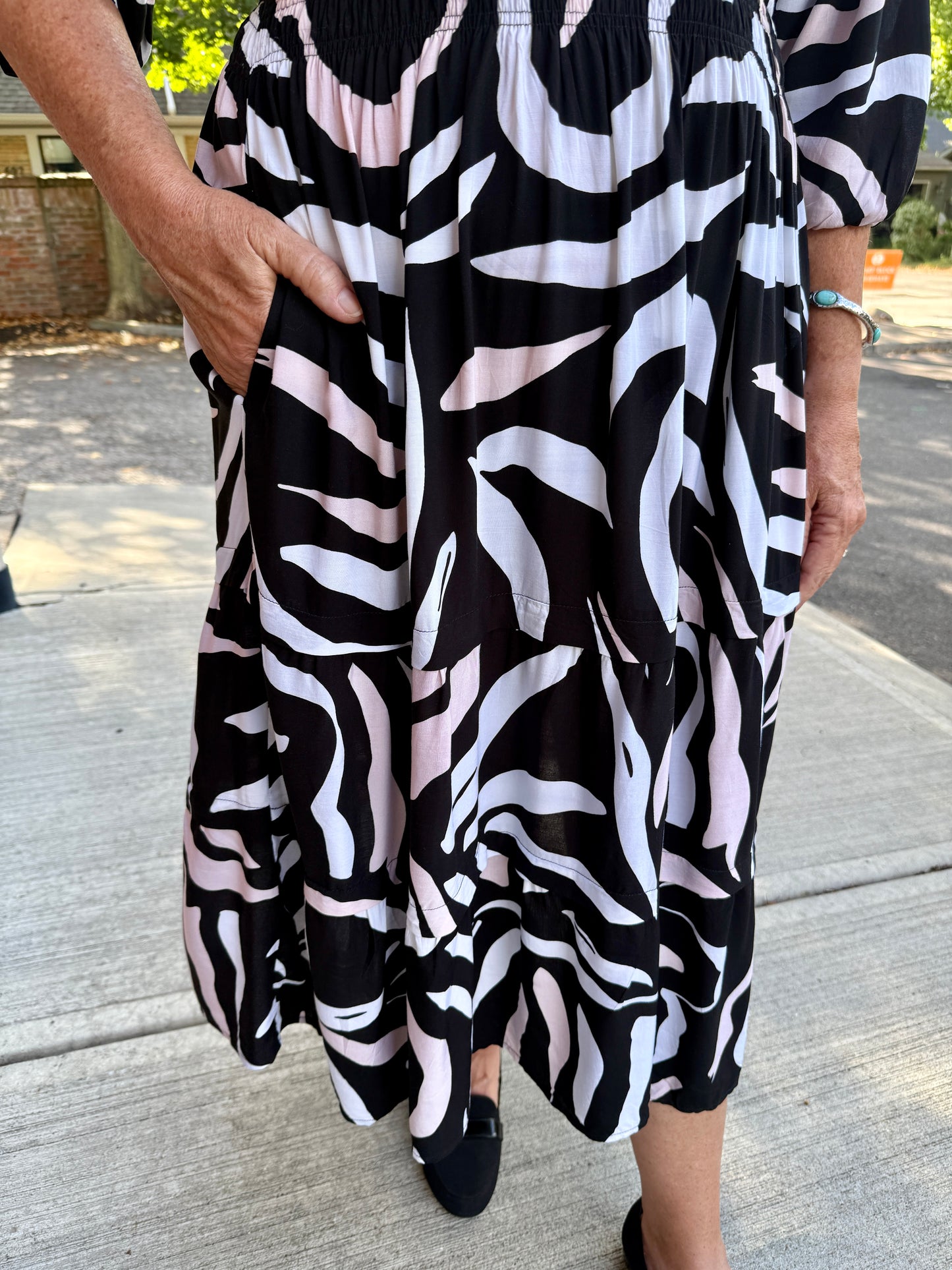 Portofino Midi Dress 3/4 sleeve