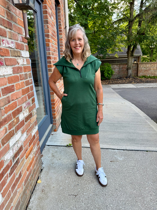 1/2 zip tunic dress