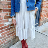 Tiered Knit Shirt Dress