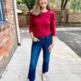 Puff Sleeve Knit Top