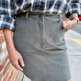 Corduroy Mini Skirt