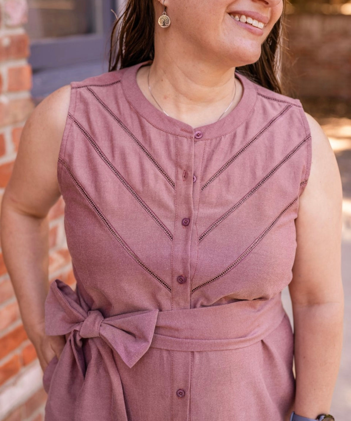 Sleeveless Shirt Dress