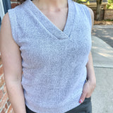 Fleece Vest black and white