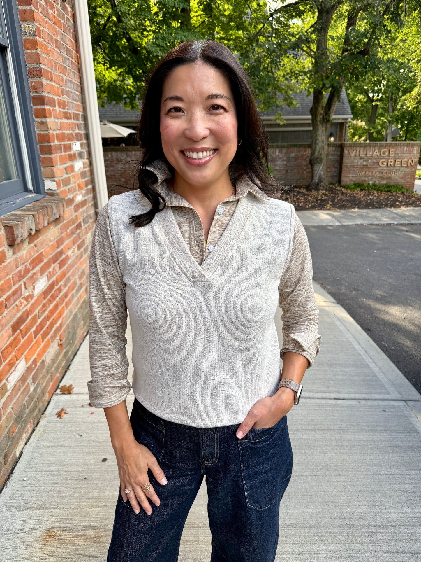 Rowan Classic Fit Button-Up Shirt -oatmeal