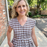 Jewel Button-Front Midi Dress