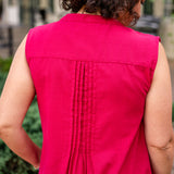 Sleeveless Pleated Dress