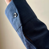 Linen Shirt Dress with Bottom Ruffle