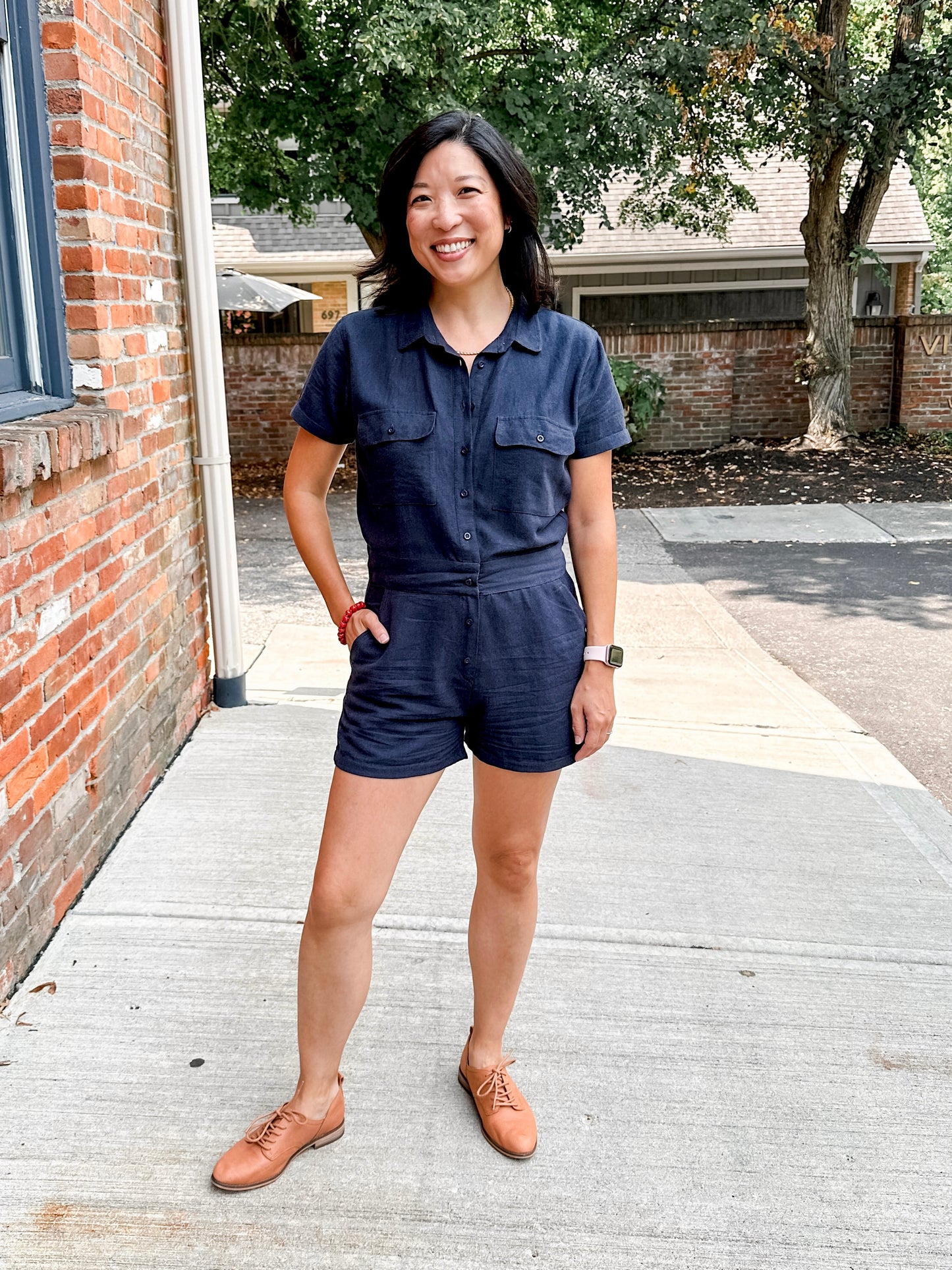 Utility Linen Romper