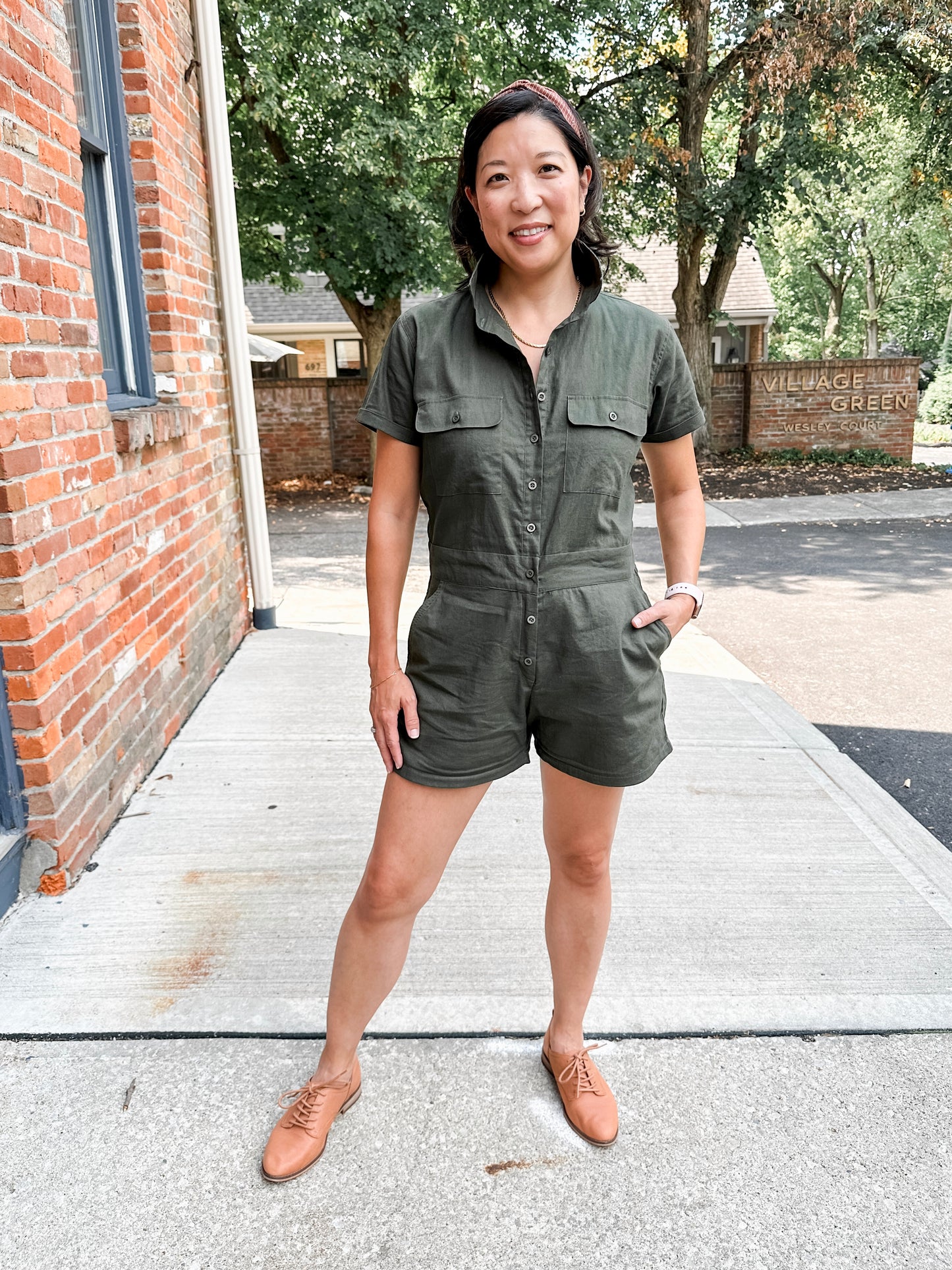 Utility Linen Romper