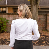 Contrasting V- Neck Top