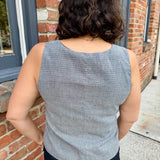 Chambray Button-Front Vest