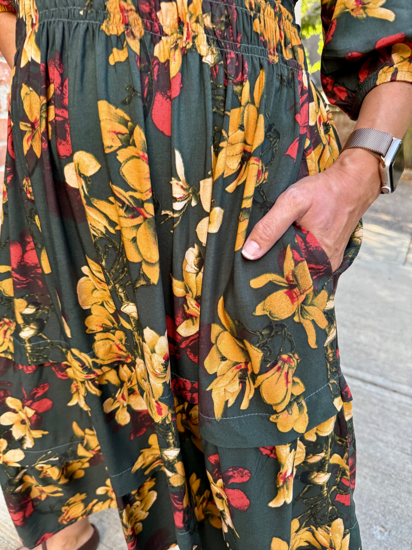 Portofino Midi Dress 3/4 sleeve