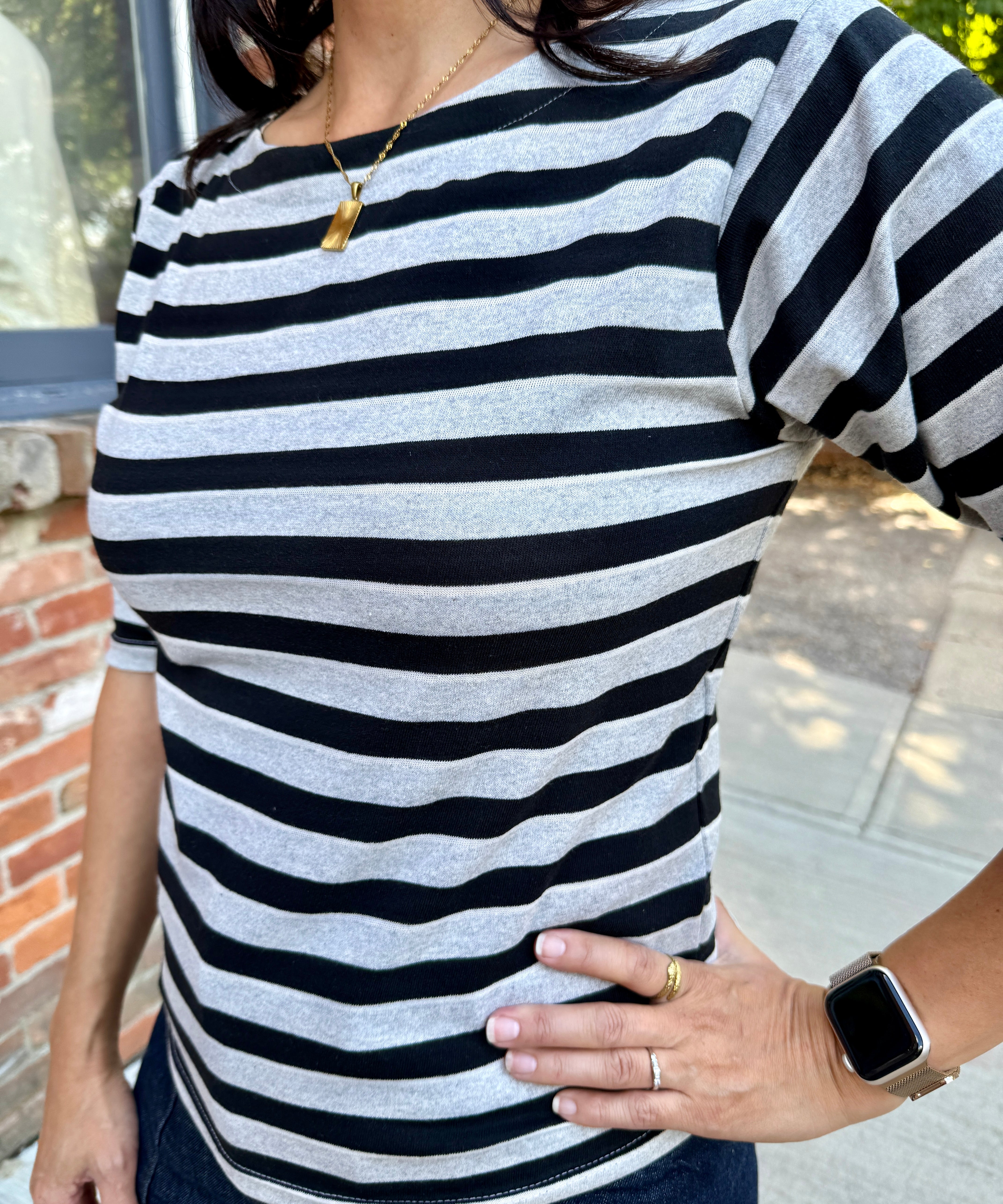Boat Neck stripe top