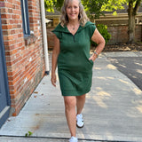 1/2 zip tunic dress