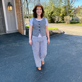Chambray Button-Front Vest