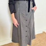 A-Line Button Front Skirt