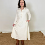 Fit & Flare Flannel Shirt Dress