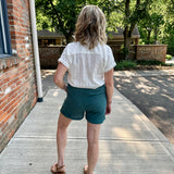 Crinkle Cotton Gauze Pull-On Short