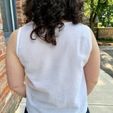 Sleeveless Square Neck Top